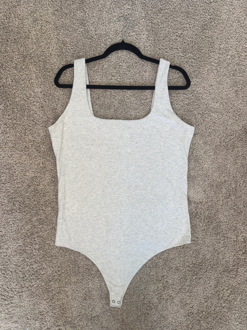 Abercrombie & Fitch Light Gray Square Neck Bodysuit